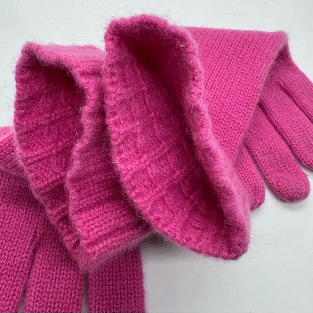 Ann Taylor Women's Pink 100% Cashmere Gloves